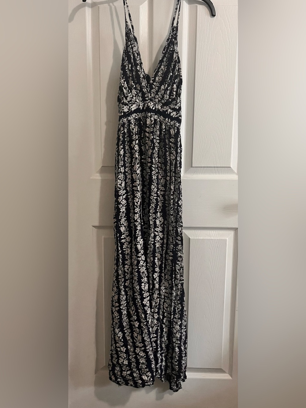 Angie Black & White Floral Maxi Skirt